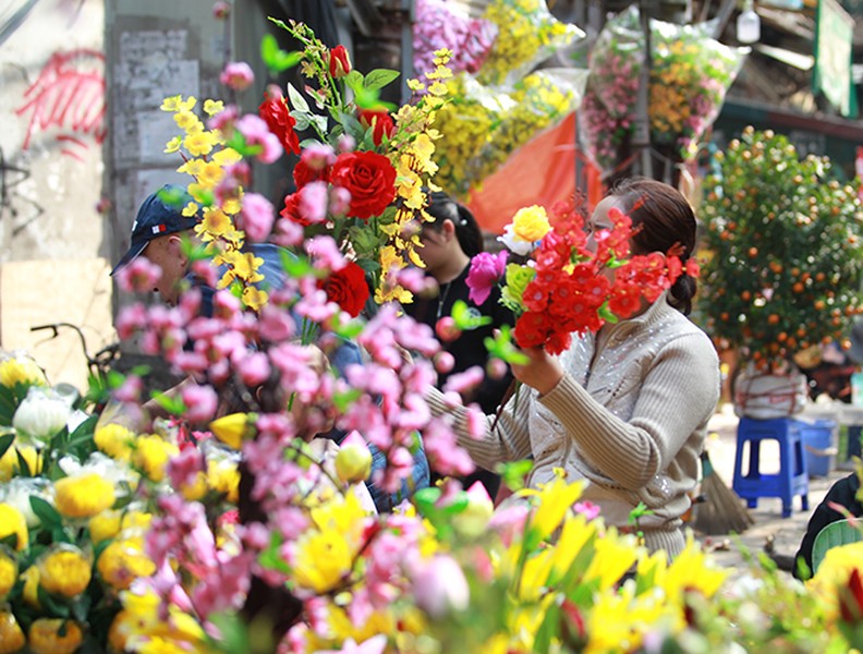 Hấp dẫn chợ hoa Hàng Lược ngày cận Tết